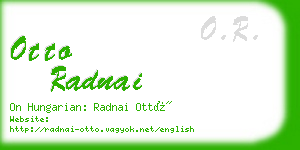 otto radnai business card